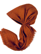 Load image into Gallery viewer, Rust Shimmer Dots Autumn Spice Pretied
