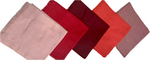 Load image into Gallery viewer, Turkish Textured Solid Squares - Cotton Pinks/Reds