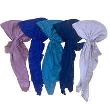 Load image into Gallery viewer, Featherlight Cotton Pre-Tied Tichels — Hidden Velvet Grip