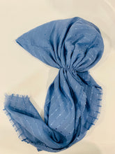 Load image into Gallery viewer, Sky Blue Shimmer Dots Elegance Pretied