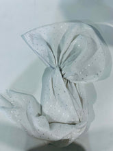 Load image into Gallery viewer, Pure Elegance White Shimmer Dots Pretied