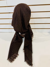 Load image into Gallery viewer, Warm Brown Shimmer Dots Autumn Pretied