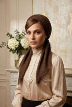 Load image into Gallery viewer, Brown scarf with a textured pattern on a white background