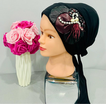 Load image into Gallery viewer, Elegant Long Tail Pre-Tied Tichel with Embellishments