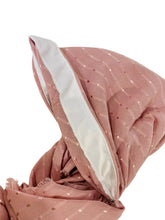 Load image into Gallery viewer, Pale Blush Shimmer Dots Serenity Pretied