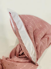 Load image into Gallery viewer, Pale Blush Shimmer Dots Serenity Pretied