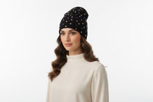 Load image into Gallery viewer, Embellished Cotton Beanie - Colorful Dots Design