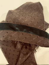 Load image into Gallery viewer, Warm Brown Shimmer Dots Autumn Pretied