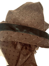 Load image into Gallery viewer, Warm Brown Shimmer Dots Autumn Pretied
