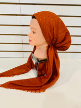 Load image into Gallery viewer, Rust Shimmer Dots Autumn Spice Pretied