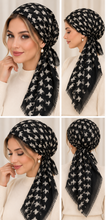 Load image into Gallery viewer, Couture Houndstooth Pre-Tied Tichel