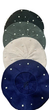 Load image into Gallery viewer, Pearl-Embellished Knit Beret - Classic French Style