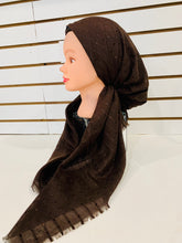 Load image into Gallery viewer, Warm Brown Shimmer Dots Autumn Pretied