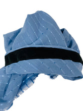Load image into Gallery viewer, Sky Blue Shimmer Dots Elegance Pretied