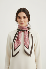 Load image into Gallery viewer, C - Inspired Elegance — 90×90 cm | Satin Square Scarf