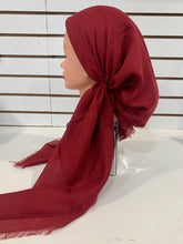 Load image into Gallery viewer, Shimmery Cotton Pre-Tied Tichels - Red Shades | Bestseller
