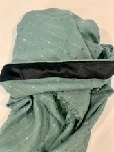 Load image into Gallery viewer, Dark Sage Shimmer Dots Botanical Pretied