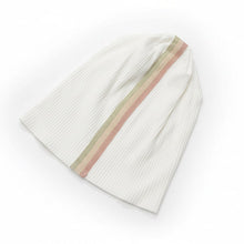 Load image into Gallery viewer, Pleated Cotton Beanie with Striped Trim - Elegant Everyday Style