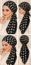 Load image into Gallery viewer, Couture Houndstooth Pre-Tied Tichel
