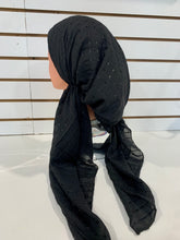 Load image into Gallery viewer, Classic Black Shimmer Dots Elegance Pretied