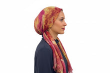 Load image into Gallery viewer, Vibrant Tie Dye Cotton Pre-Tied Tichels - Colorful Artistic Pattern