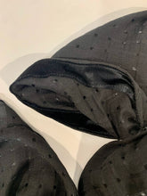 Load image into Gallery viewer, Classic Black Shimmer Dots Elegance Pretied