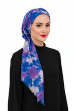 Load image into Gallery viewer, Vibrant Tie Dye Cotton Pre-Tied Tichels - Colorful Artistic Pattern