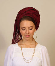 Load image into Gallery viewer, Glittering Square-Patterned Scarf