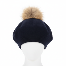 Load image into Gallery viewer, Luxury Cashmere Winter Berets with Pompoms