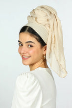 Load image into Gallery viewer, Meital Headwrap with a Golden Border