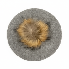 Load image into Gallery viewer, Luxury Cashmere Winter Berets with Pompoms