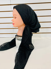 Load image into Gallery viewer, Classic Black Shimmer Dots Elegance Pretied