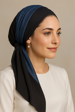 Load image into Gallery viewer, Model Wearing Actual Shimmer Pleated Scarves