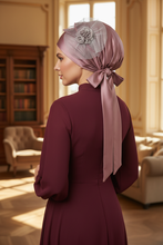 Load image into Gallery viewer, Modest Model in Opaque Clothing with Tichel Back Bow