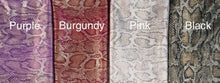 Load image into Gallery viewer, Leatherette Snake Skin Two Toned Scarves - Edgy Elegant Rectangles
