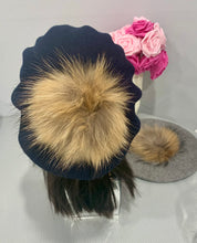 Load image into Gallery viewer, Luxury Cashmere Winter Berets with Pompoms