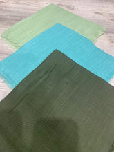 Load image into Gallery viewer, Turkish Textured Solid Squares - Cotton Greens! Only 1 light LIME left