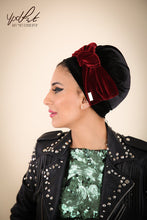 Load image into Gallery viewer, Yodfat Velvet Turban with Large Side Knot
