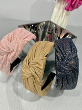 Load image into Gallery viewer, Metallic Dots Top Knot Headband