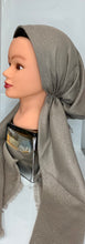 Load image into Gallery viewer, Shimmery Cotton Pre-Tied Tichels - Gray Shades | Bestseller