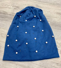 Load image into Gallery viewer, Pearl Beanie with Diamond Accents - Elegant Head Covering