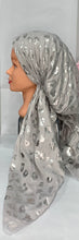 Load image into Gallery viewer, Silver Metallic LEOPARD Print Pretieds