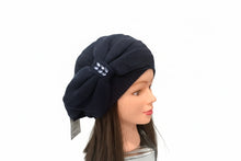 Load image into Gallery viewer, Rhinestone Studded Big Bow Beret