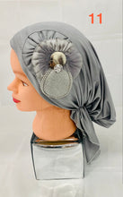 Load image into Gallery viewer, Shiny Party Pre-Tied Tichels with Embellishments - Lycra Elegance