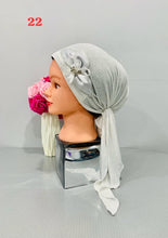 Load image into Gallery viewer, Shiny Party Pre-Tied Tichels with Embellishments - Lycra Elegance