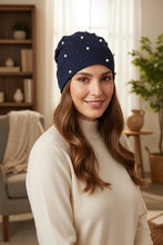 Load image into Gallery viewer, Pearl Beanie with Diamond Accents - Elegant Head Covering