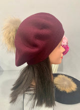 Load image into Gallery viewer, Luxury Cashmere Winter Berets with Pompoms