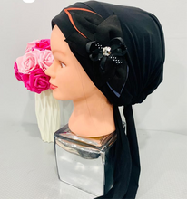 Load image into Gallery viewer, Elegant Long Tail Pre-Tied Tichel with Embellishments
