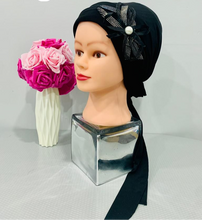 Load image into Gallery viewer, Elegant Long Tail Pre-Tied Tichel with Embellishments
