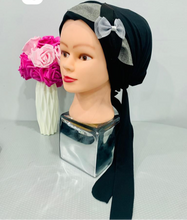 Load image into Gallery viewer, Elegant Long Tail Pre-Tied Tichel with Embellishments
